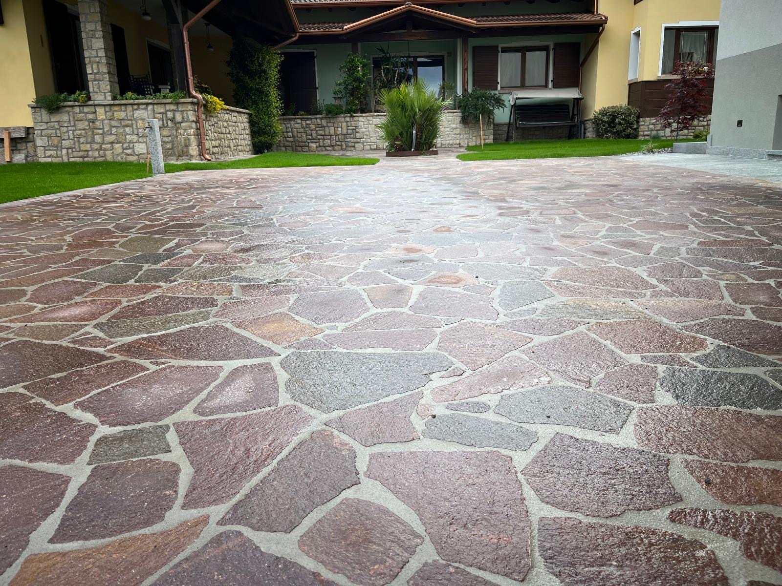 Pavimentazione in pietra Porfido 