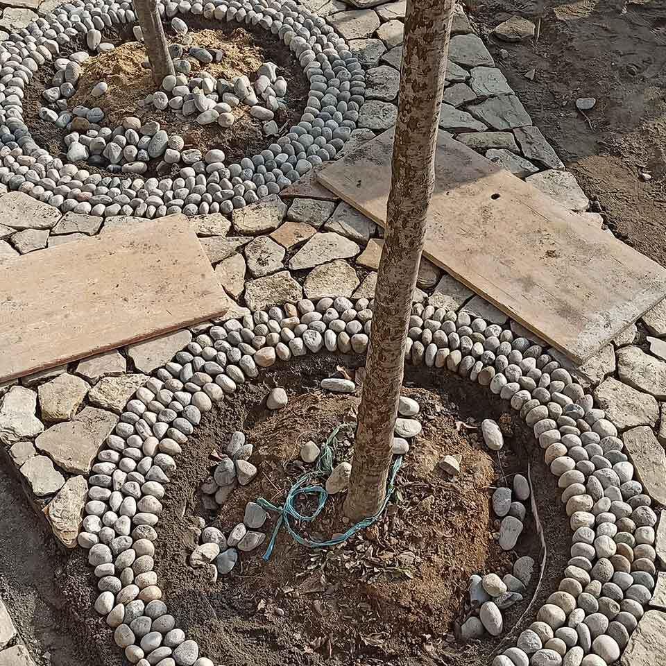 Pavimenti in pietra per esterni villa privata